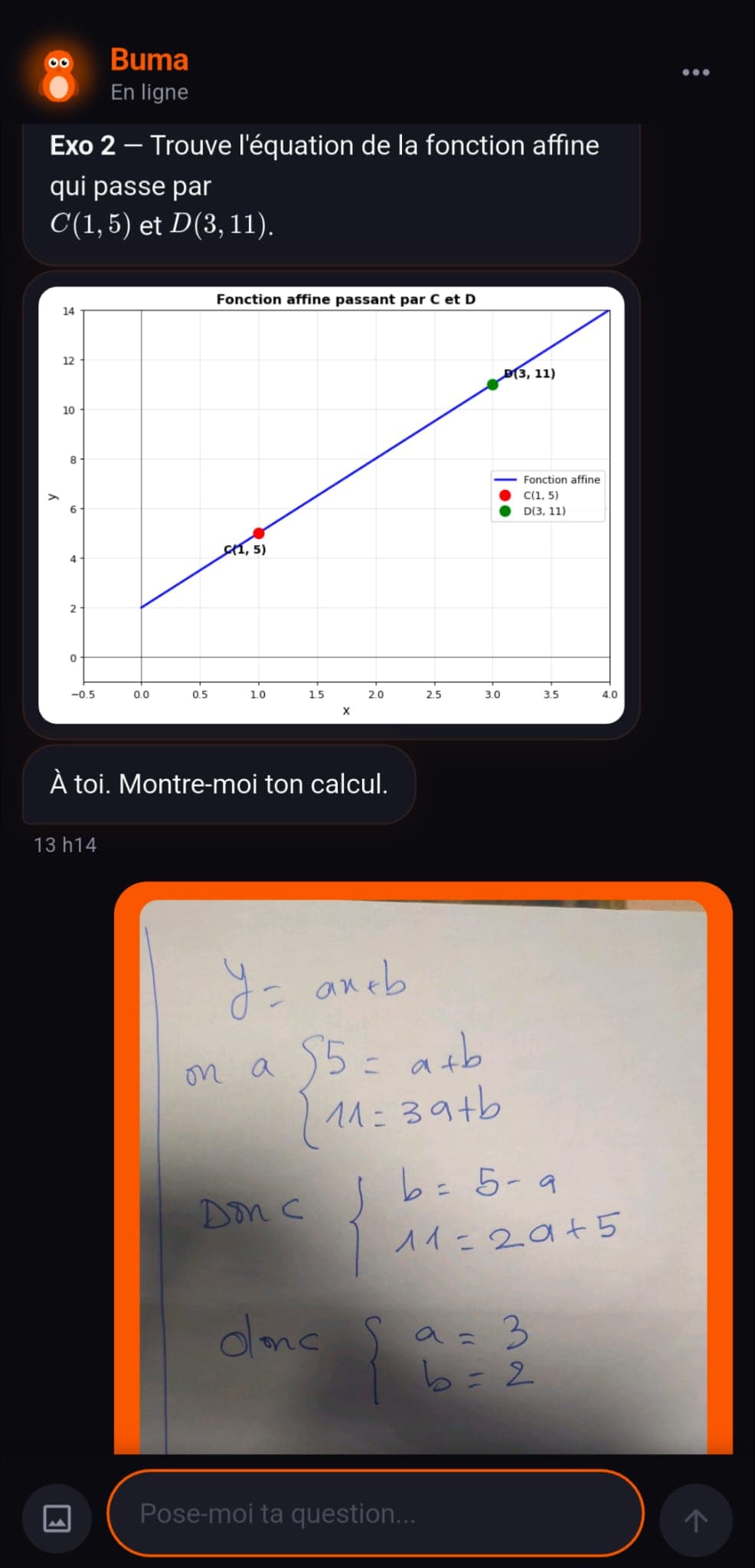 Graphe + brouillon photo